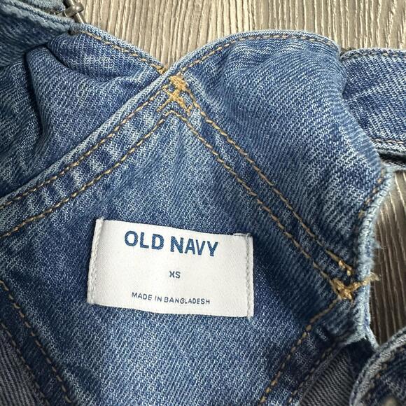 Old Navy Blue Denim Short Overalls - Womens XS - Picture 3 of 4